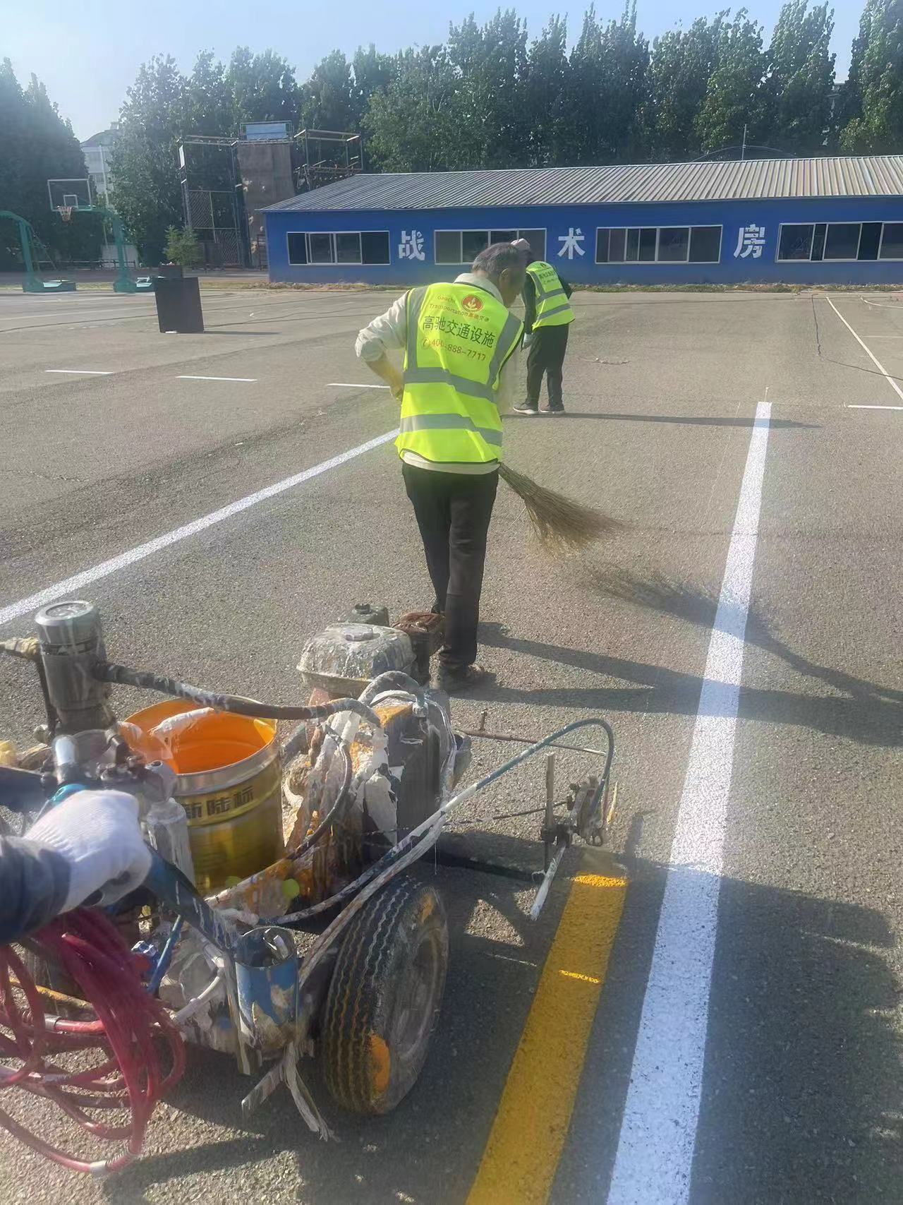 潍坊市某警校标线项目圆满完成(图2)