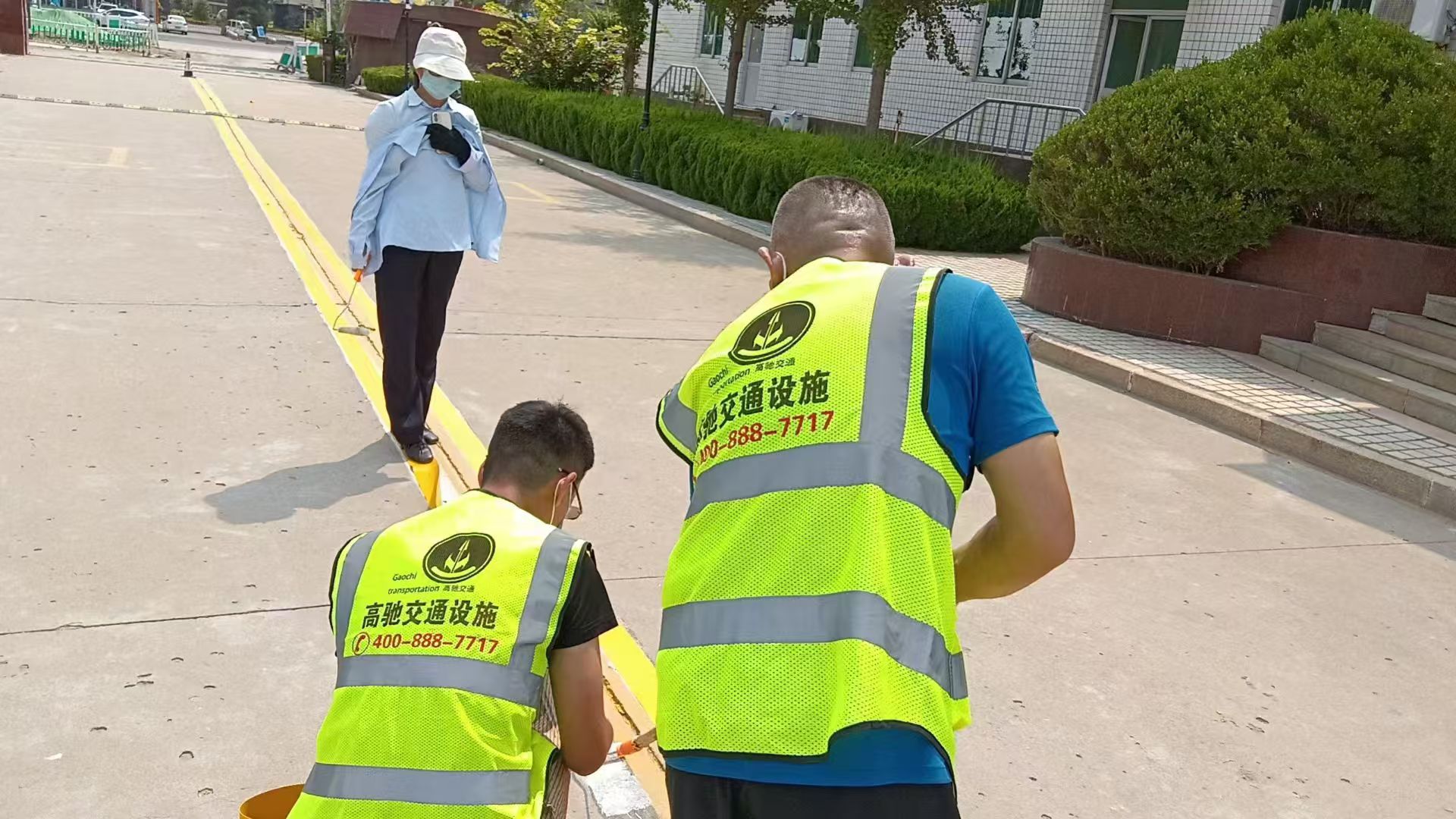 预成型标线带某通讯公司施工现场(图6)
